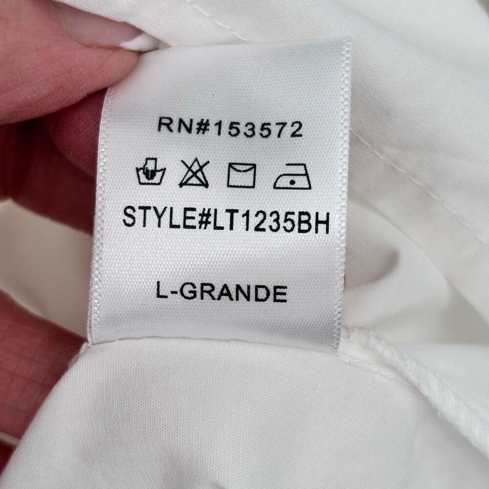 Bohme Long Sleeve‎ Button Front Shirt White Large NWT - Picture 7 of 10